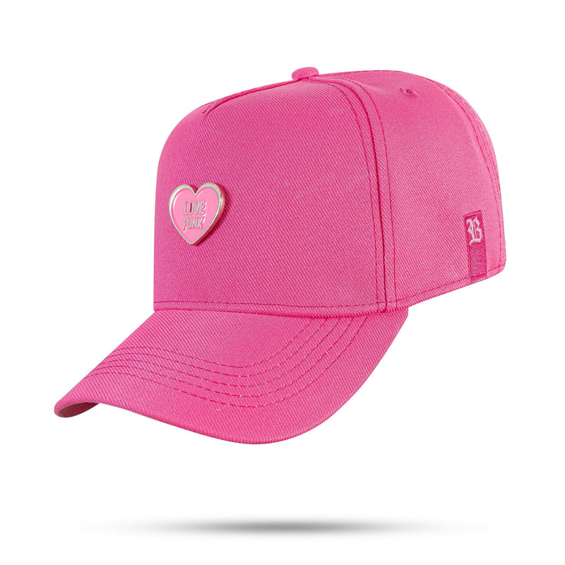 Boné Love Funk - Rosa Pink Metal Rosa Snapback - Blck Brasil