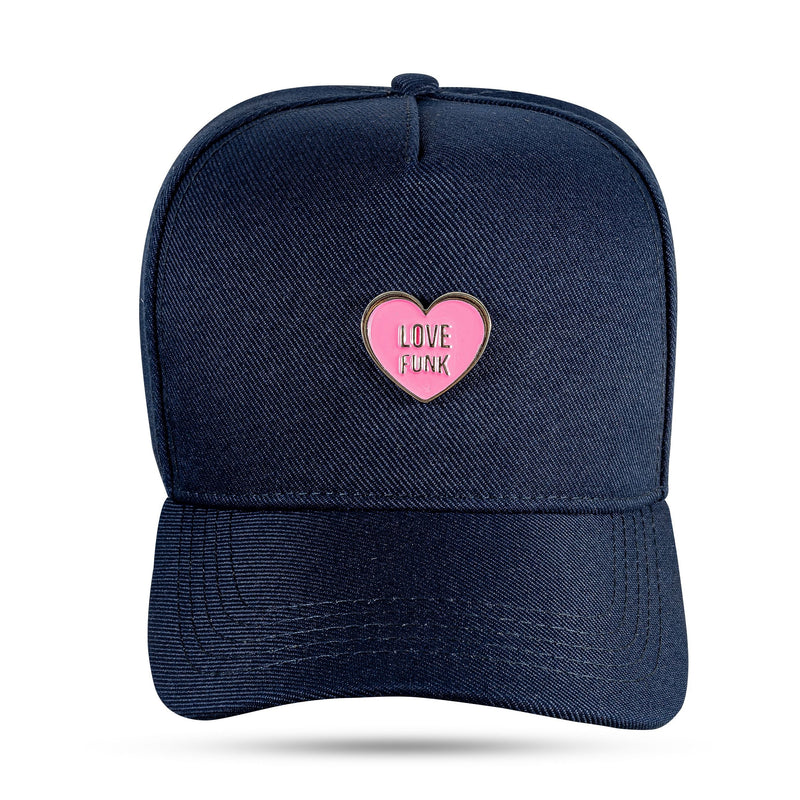 Boné Love Funk - Azul Marinho Metal Rosa Snapback - Blck Brasil