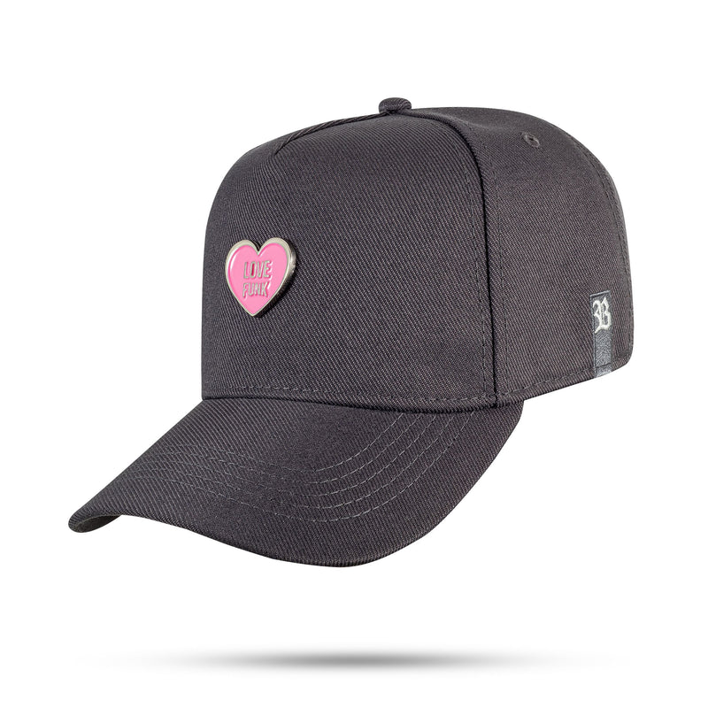 Boné Love Funk - Cinza Metal Rosa Snapback - Blck Brasil