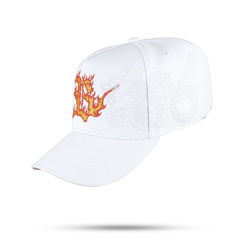 Boné Branco Snapback Dragon Fire