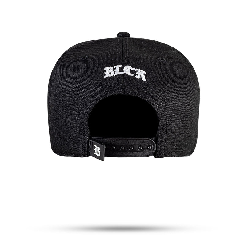 Boné Preto Snapback Dragon Fire Branco