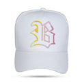 Boné Branco Strapback Logo Degradê Yellow/Pink