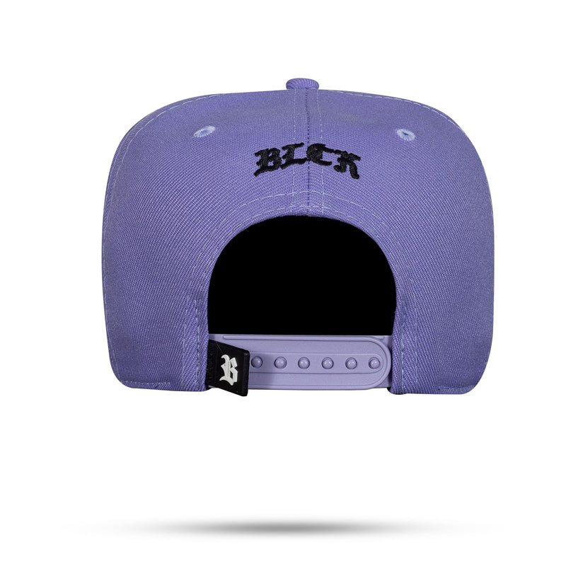 Boné Lilás Snapback Basic Logo Preto