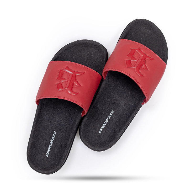 Chinelo Slide Preto B Vermelho