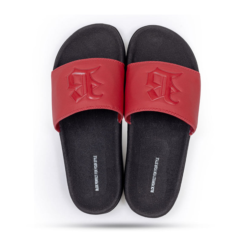 Chinelo Slide Preto B Vermelho