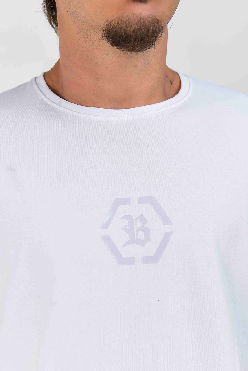 Camiseta Branca Hexa Transparente