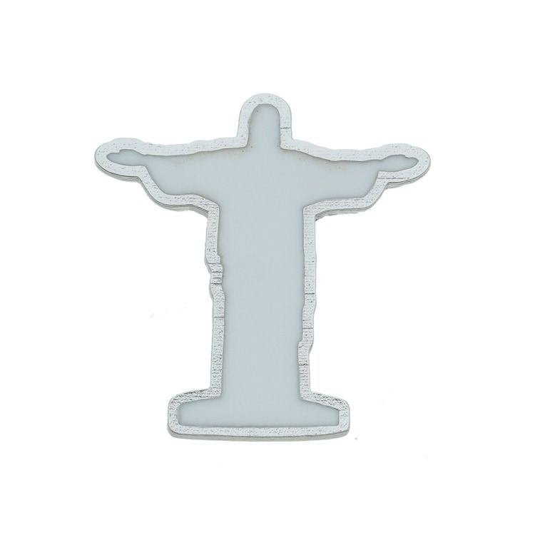 Botton Blck - Cristo Redentor Prata