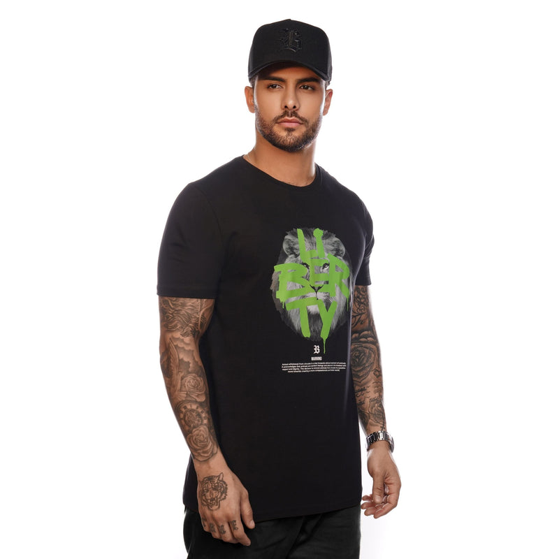 Camiseta Preta Liberty Lion