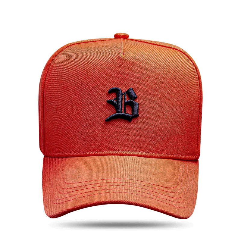 Boné Snapback Basic Laranja Logo Preto