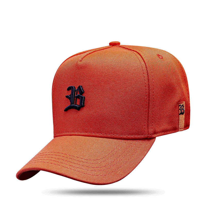 Boné Snapback Basic Laranja Logo Preto