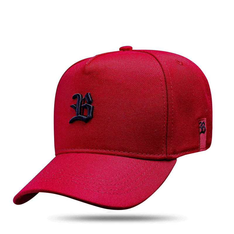 Boné Snapback Basic Vermelho Logo Preto