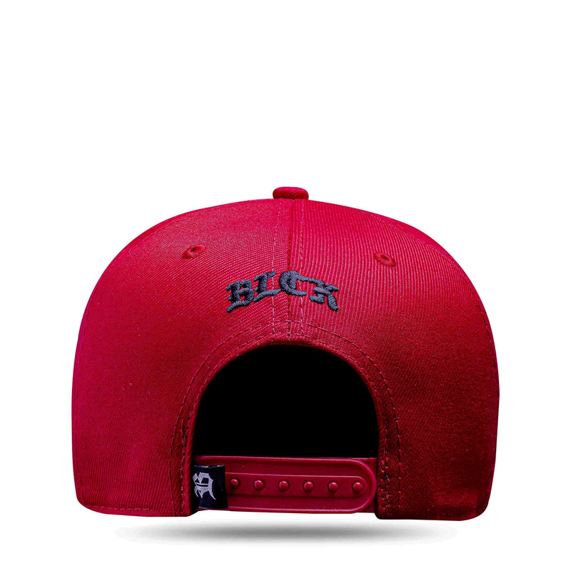 Boné Snapback Basic Vermelho Logo Preto