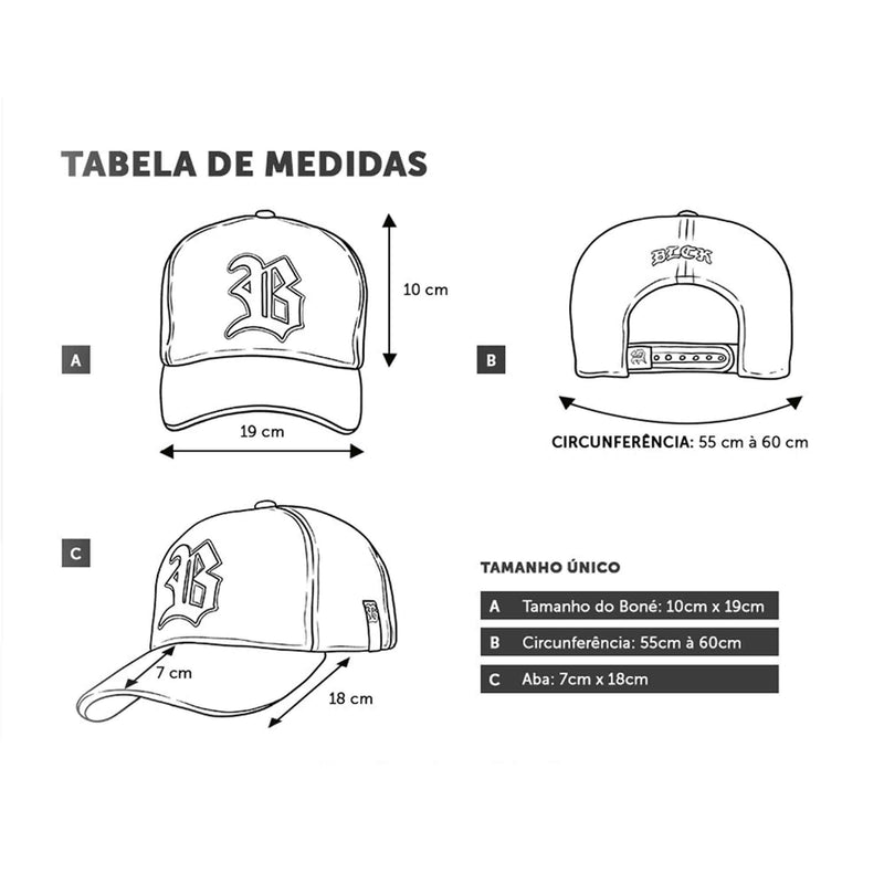 Boné Palmeiras - Tríplice Branco Snapback - Blck Brasil