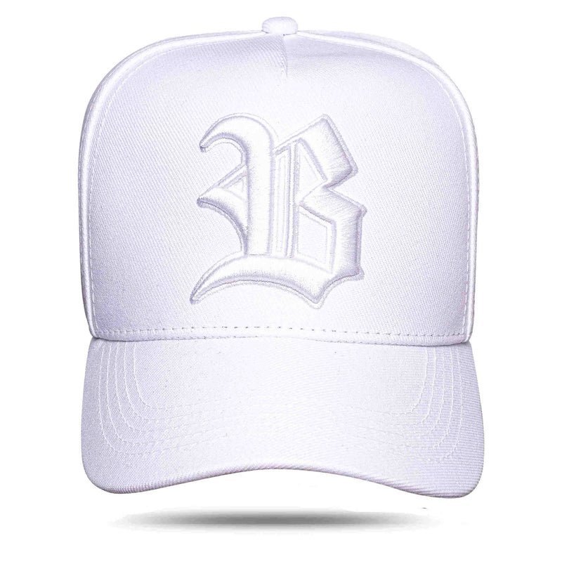 Boné Branco Snapback Logo Alto Relevo