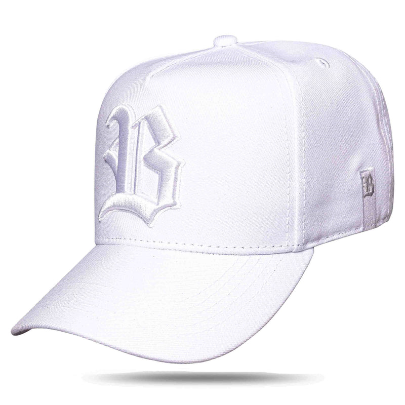 Boné Branco Snapback Logo Alto Relevo