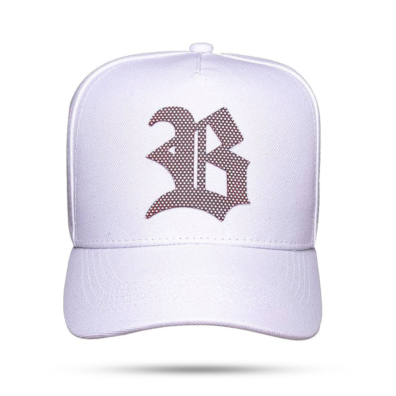 Boné Branco Snapback Perfored Vermelho