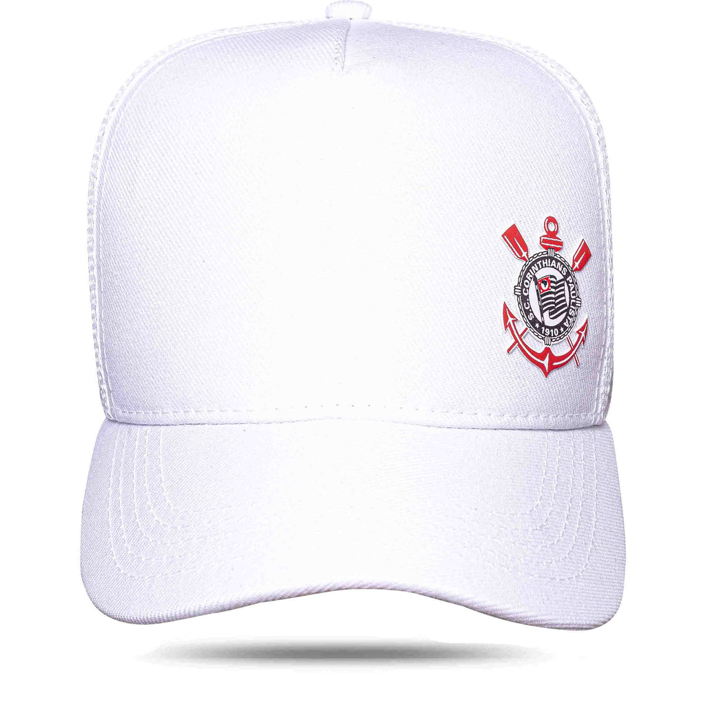 Boné Corinthians - Escudo Trucker Branco - Blck Brasil