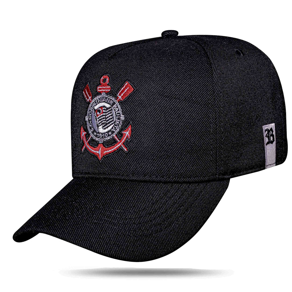 Boné Corinthians - Escudo Preto Snapback - Blck Brasil