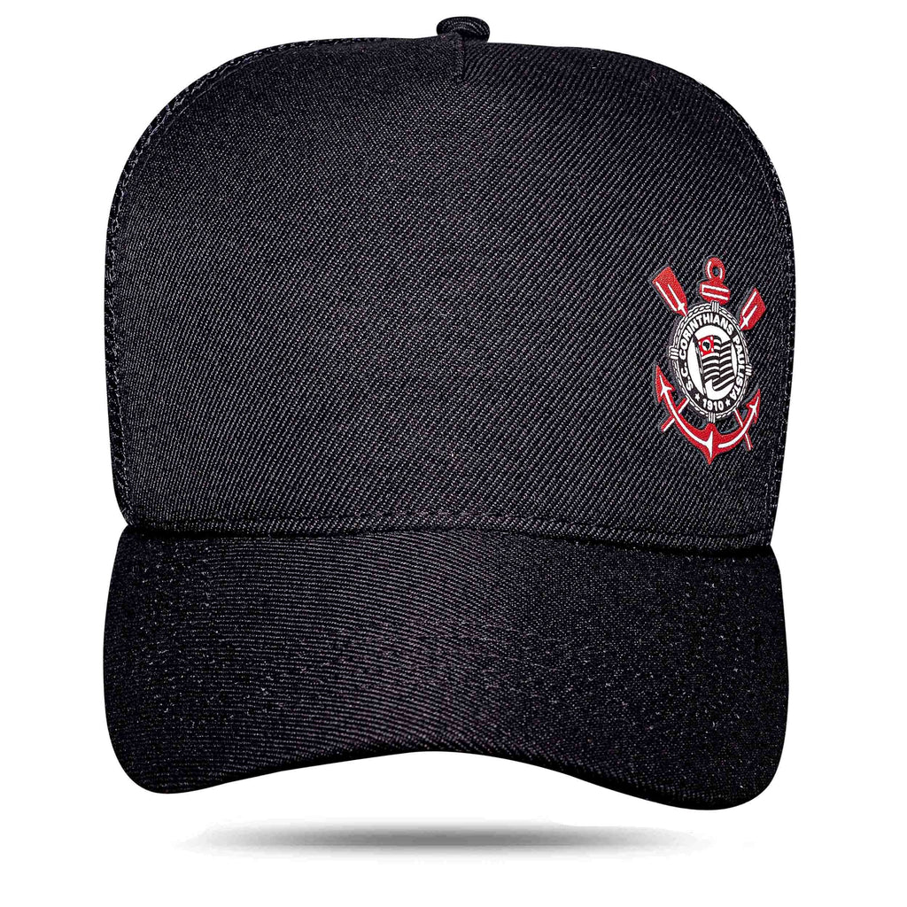 Boné Corinthians - Escudo Trucker Preto - Blck Brasil