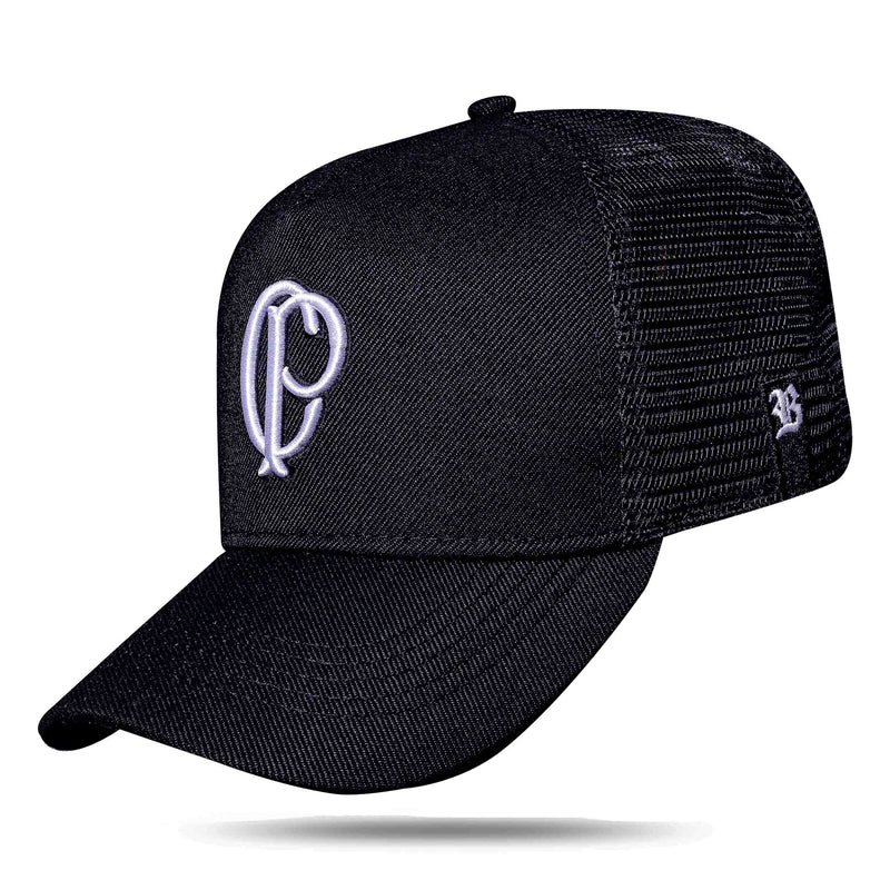 Boné Corinthians - Logo CP Trucker Preto - Blck Brasil