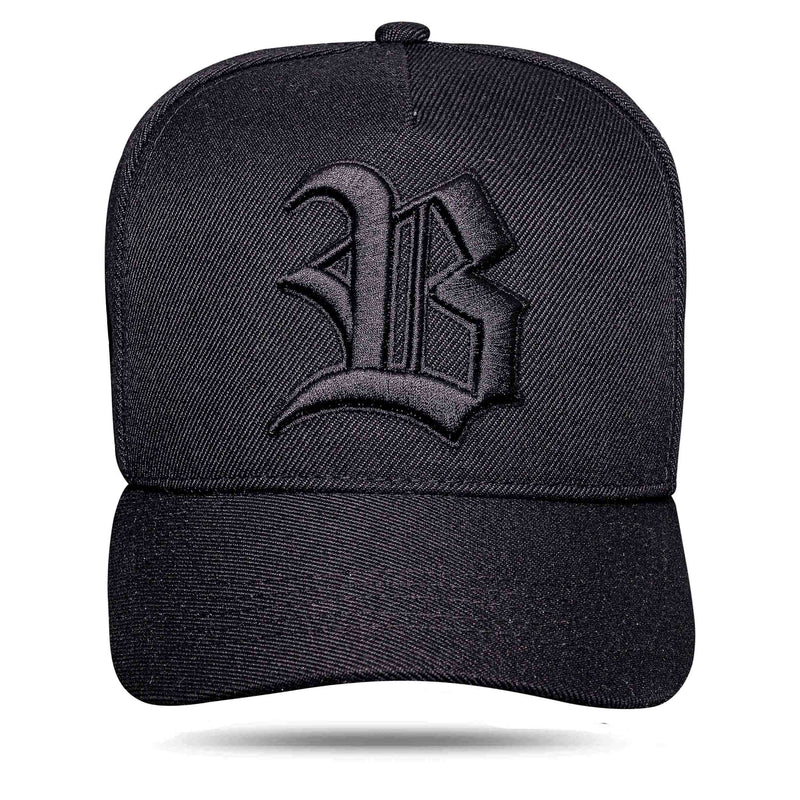 Boné Kids Preto Snapback Logo Alto Relevo