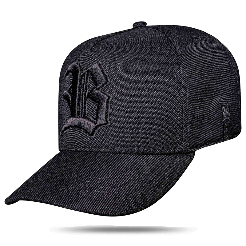 Boné Kids Preto Snapback Logo Alto Relevo