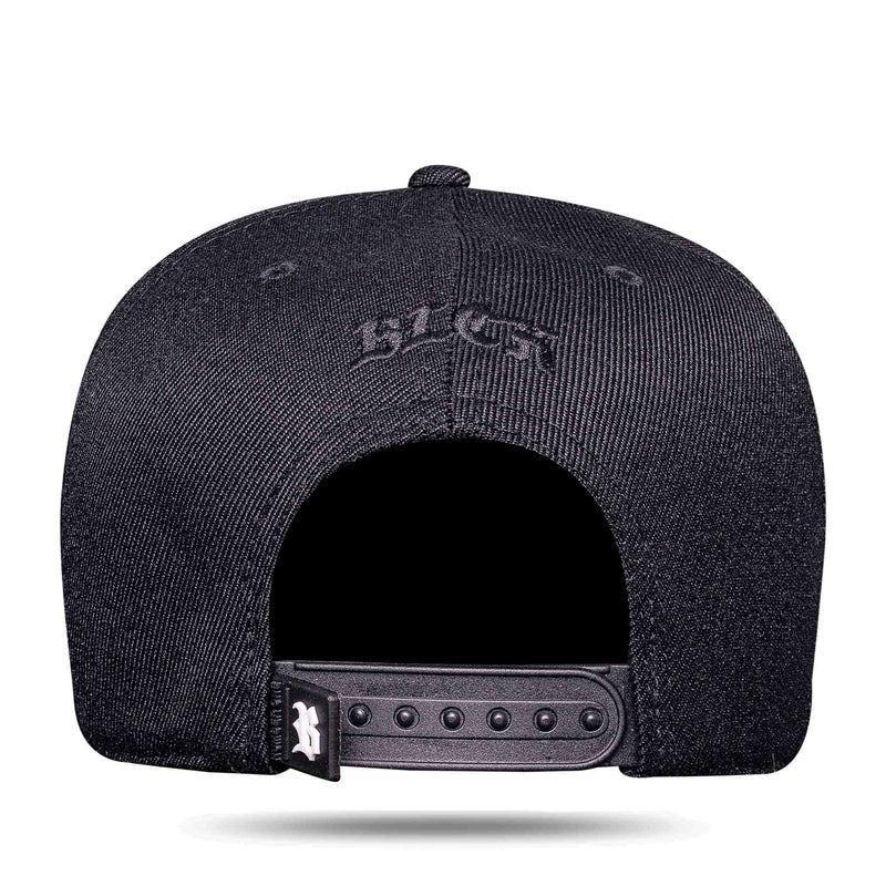 Boné Kids Preto Snapback Logo Alto Relevo