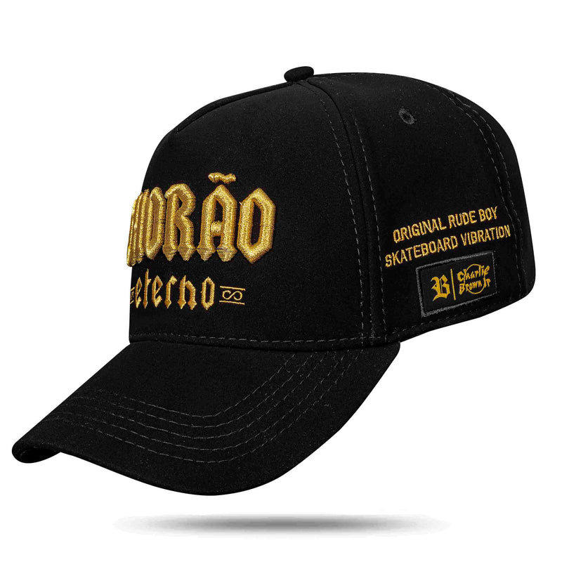 Boné Charlie Brown Jr - Chorão Eterno - Snapback Preto - Blck Brasil