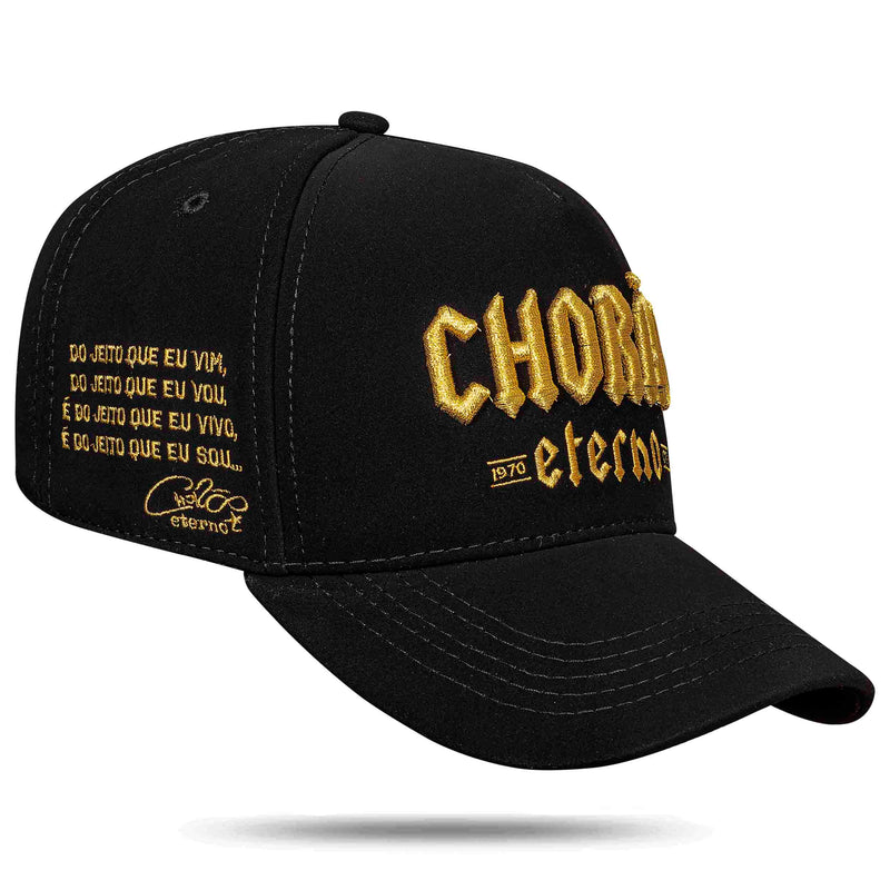 Boné Charlie Brown Jr - Chorão Eterno - Snapback Preto - Blck Brasil