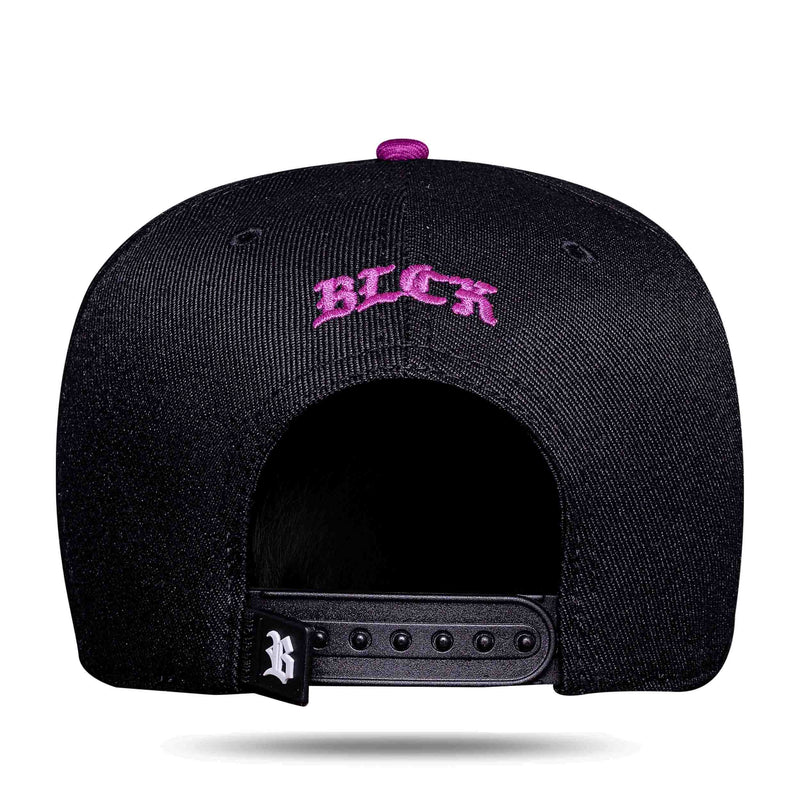 Boné Kids Snapback Preto Aba Degradê Azul Marinho Roxo