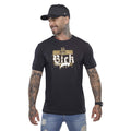 Camiseta Preta Hello My Name Gold