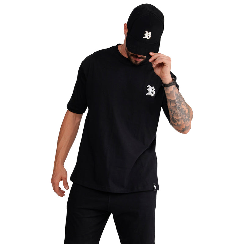 Conjunto Preto Oversized Logo Chenille Branco