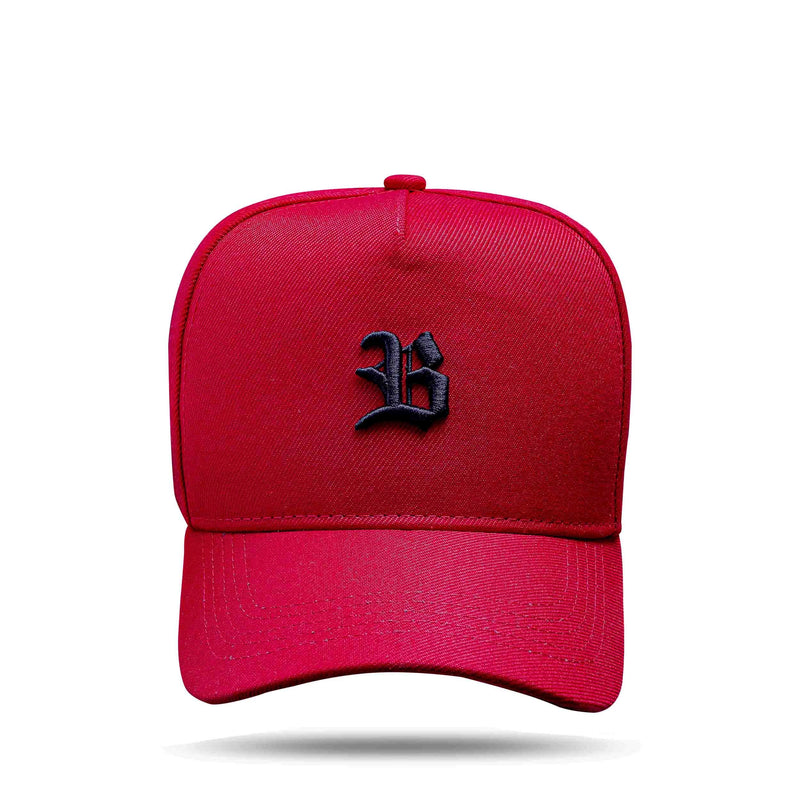 Boné Kids Snapback Basic Vermelho Logo Preto