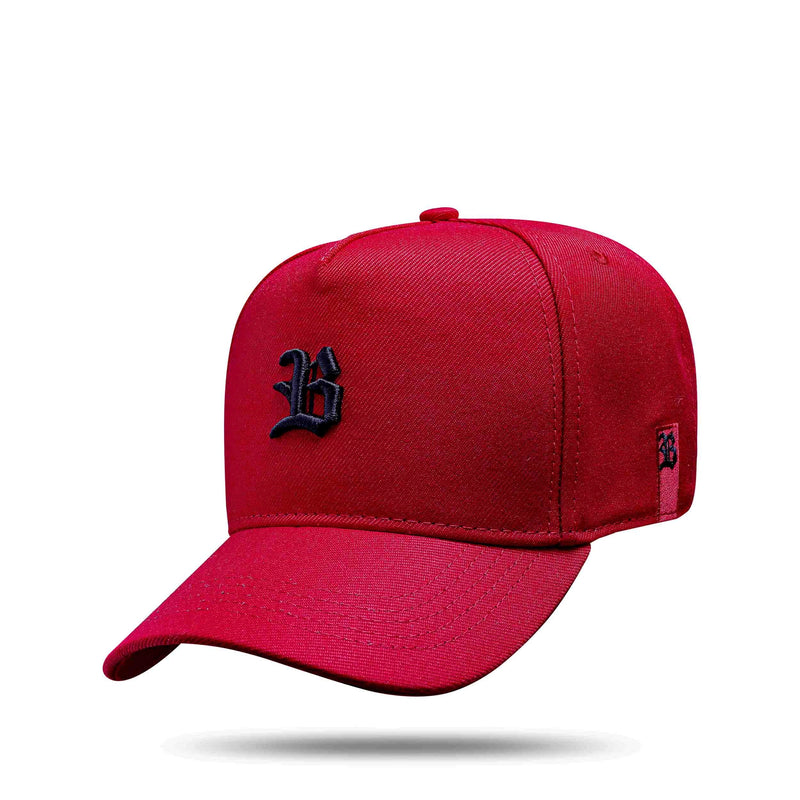 Boné Kids Snapback Basic Vermelho Logo Preto