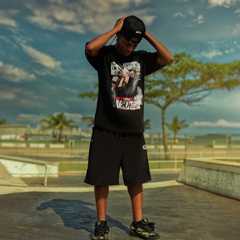 Camiseta Charlie Brown Jr. - Oversized Preta "Só Os Loucos Sabem" - Blck Brasil