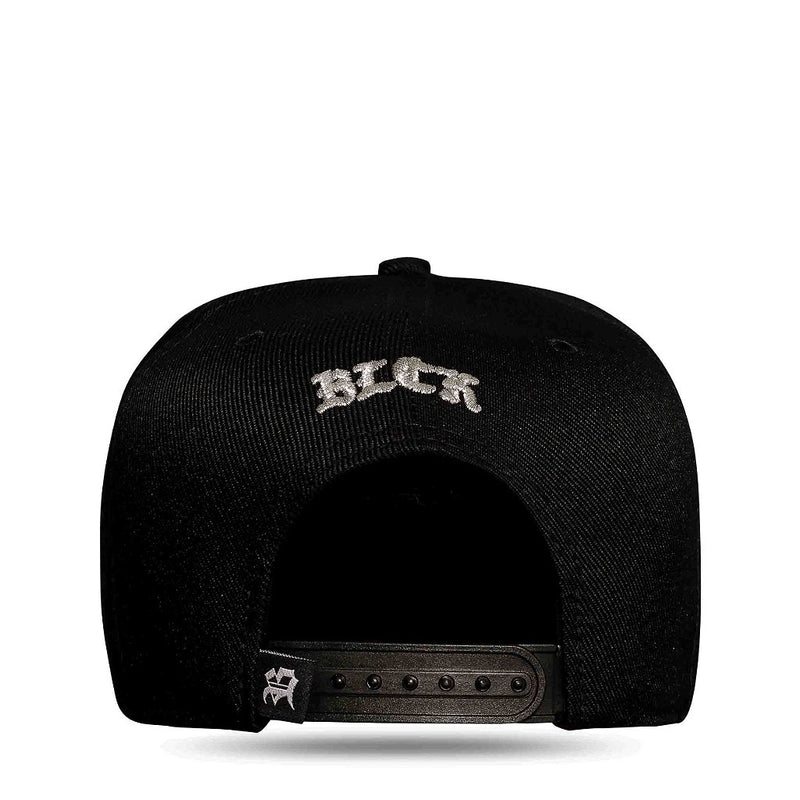 Boné Preto Snapback Font Silver