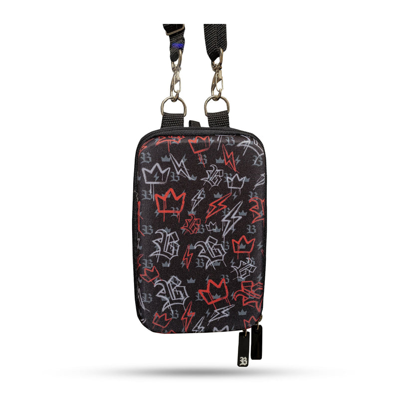 Case Bag Preta Figures Vermelho