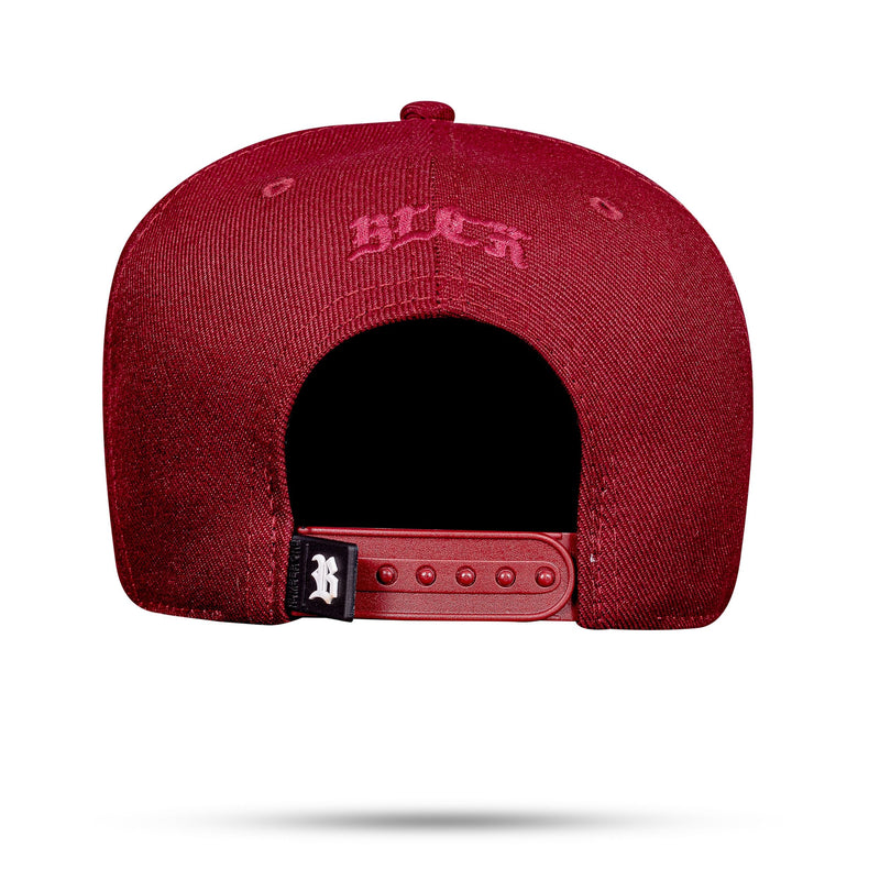 Boné Vinho Snapback Alto Relevo Zig Zag Bege