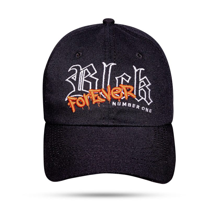 Boné Preto Dad Hat Script Blck Forever Laranja