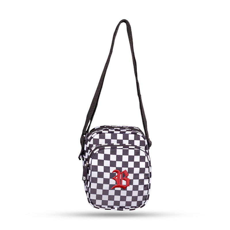 Shoulder Bag Branco Chess Logo Vermelho