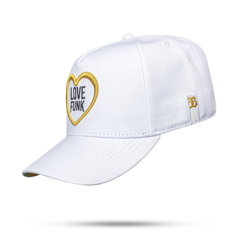 Boné Love Funk - Branco Coração Dourado Snapback - Blck Brasil