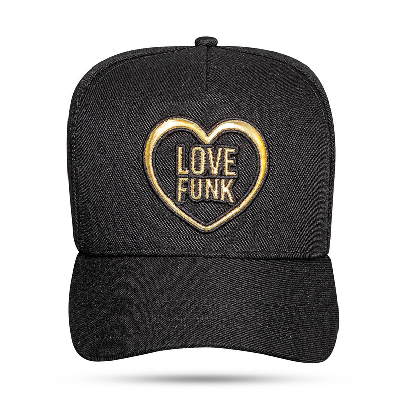 Boné Love Funk - Preto Holográfico Dourado Snapback - Blck Brasil