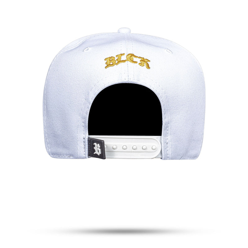 Boné Love Funk - Branco Holográfico Dourado Snapback - Blck Brasil