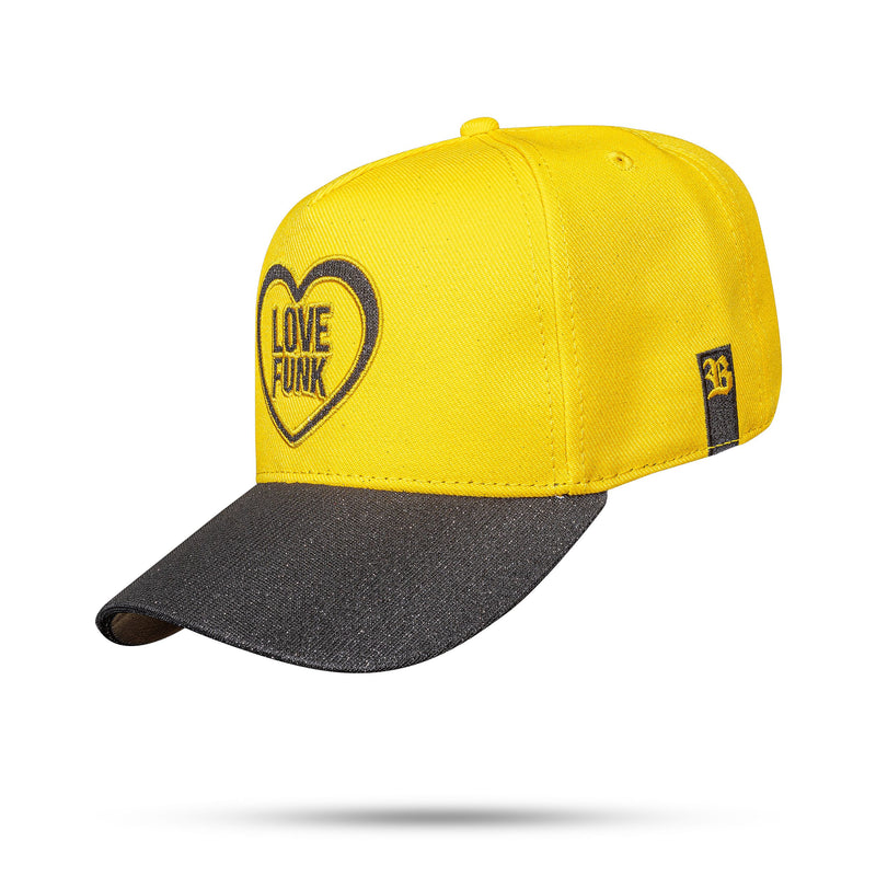 Boné Love Funk - Amarelo Brilho Snapback - Blck Brasil