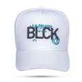 Boné Branco Snapback BLCK Smile Azul Celeste