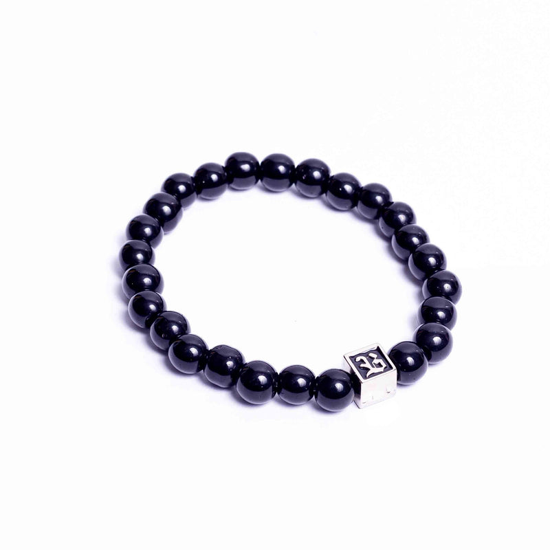 Pulseira Blck Shambala Preto Piano B Prateado