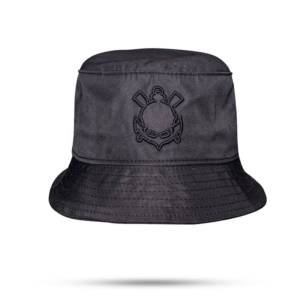 Bucket Hat Corinthians - Preto Logo Alto Relevo - Blck Brasil