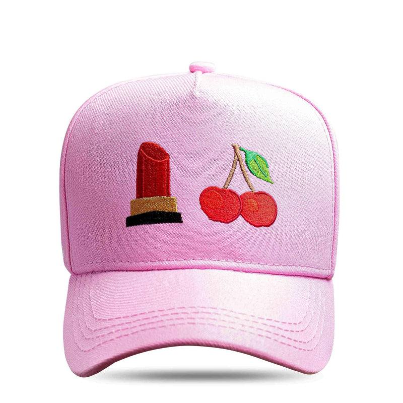 Boné Snapback Batom de Cereja Rosa - Israel e Rodolffo