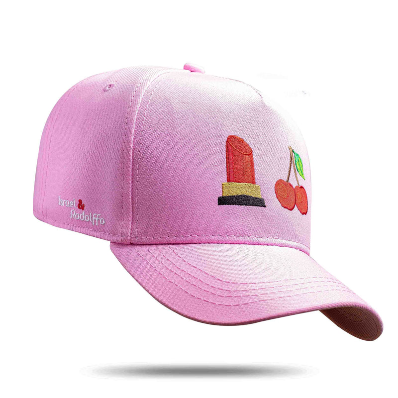 Boné Snapback Batom de Cereja Rosa - Israel e Rodolffo