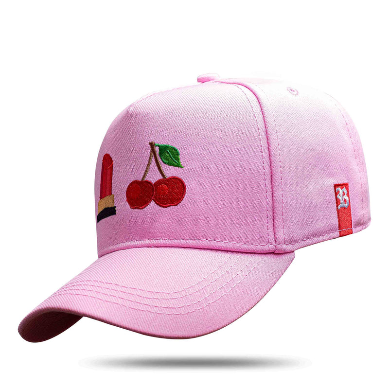 Boné Snapback Batom de Cereja Rosa - Israel e Rodolffo